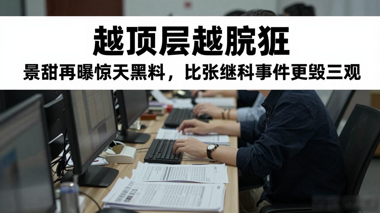 越顶层越肮脏景甜再曝惊天黑料，比张继科事件更毁三观