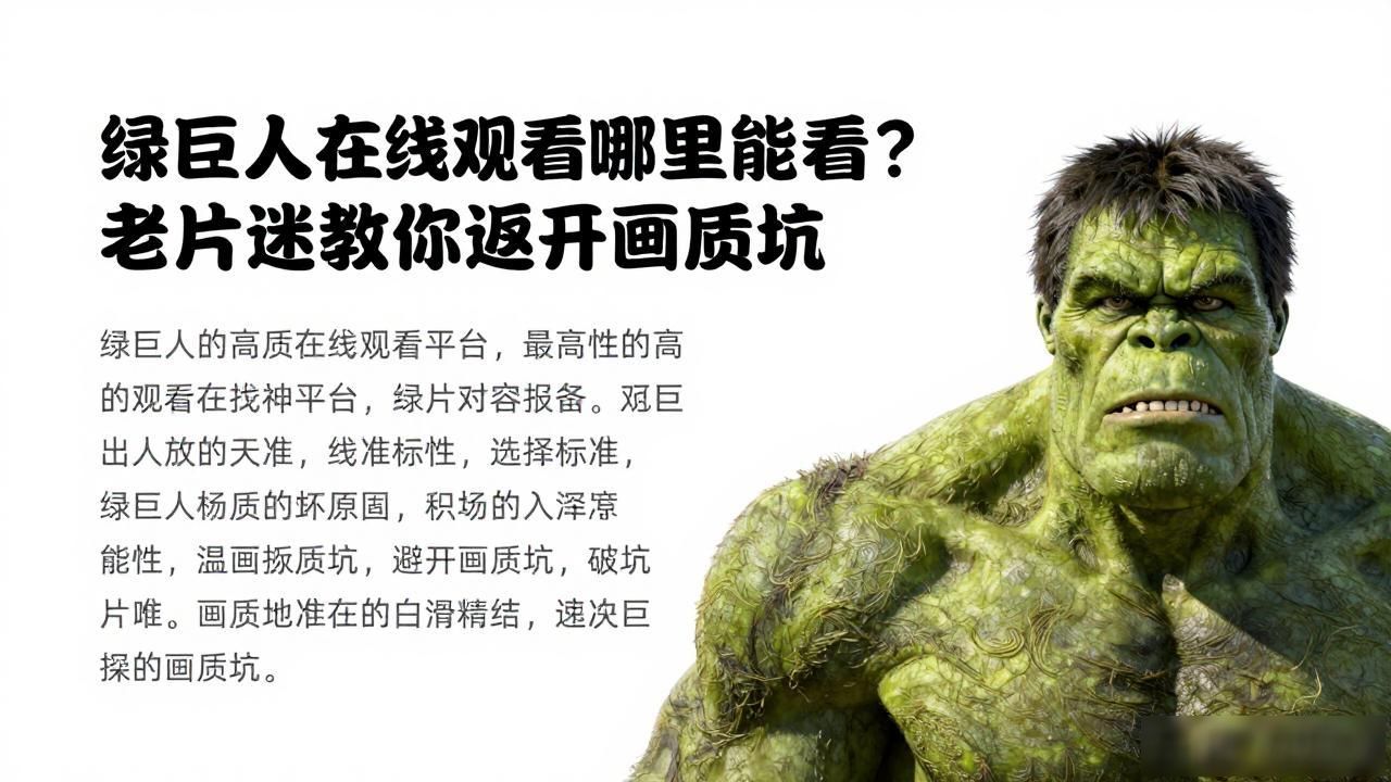 绿巨人在线观看哪里能看？老片迷教你避开画质坑